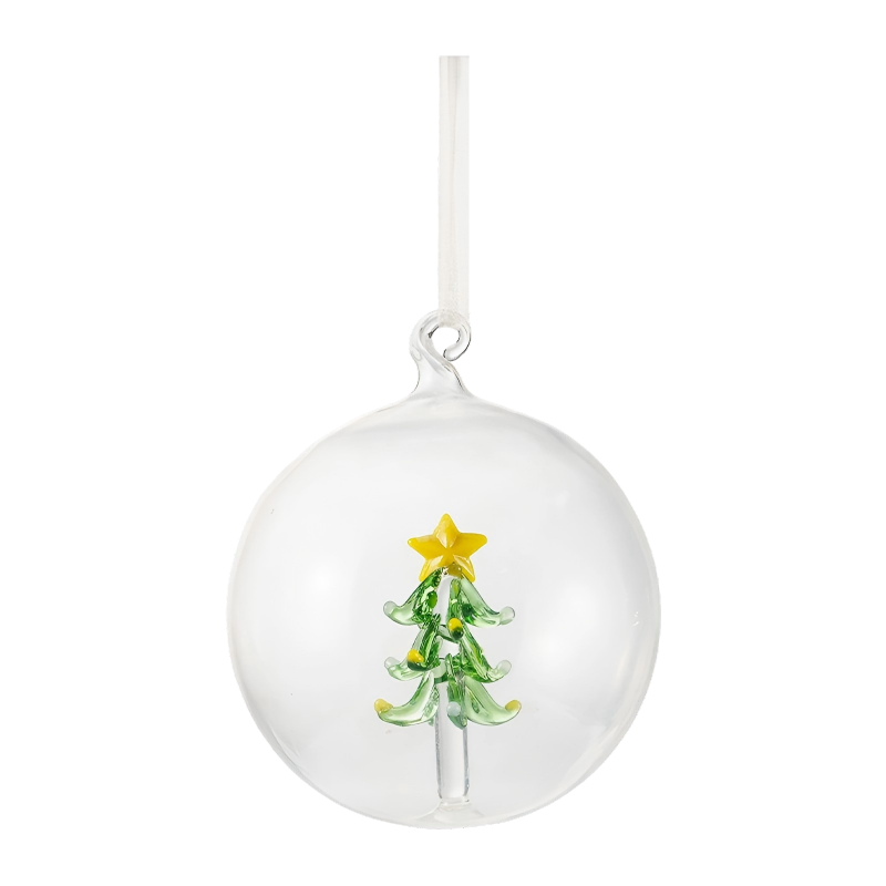 8cm Hand-blown Christmas Glass Ornament Set