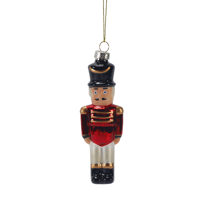 Pininturahan ng Kamay na Blown Glass na mga Ornament ng Pasko