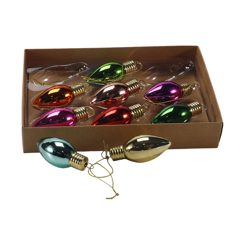 Christmas Glass Ornament Set(Makulay na Bulb Hugis)
