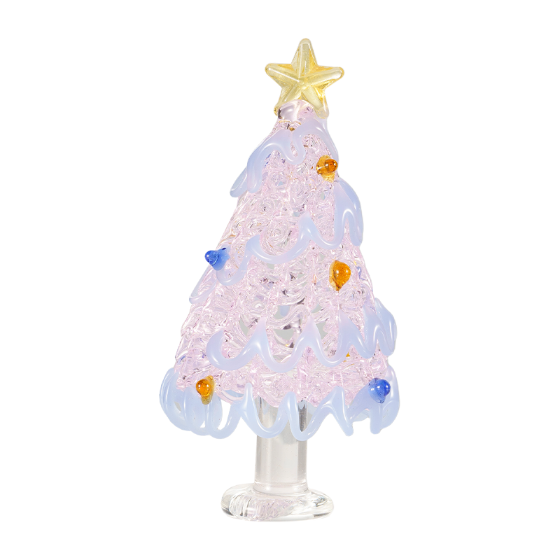 Ornament ng Desktop na Christmas Tree na hinipan ng kamay
