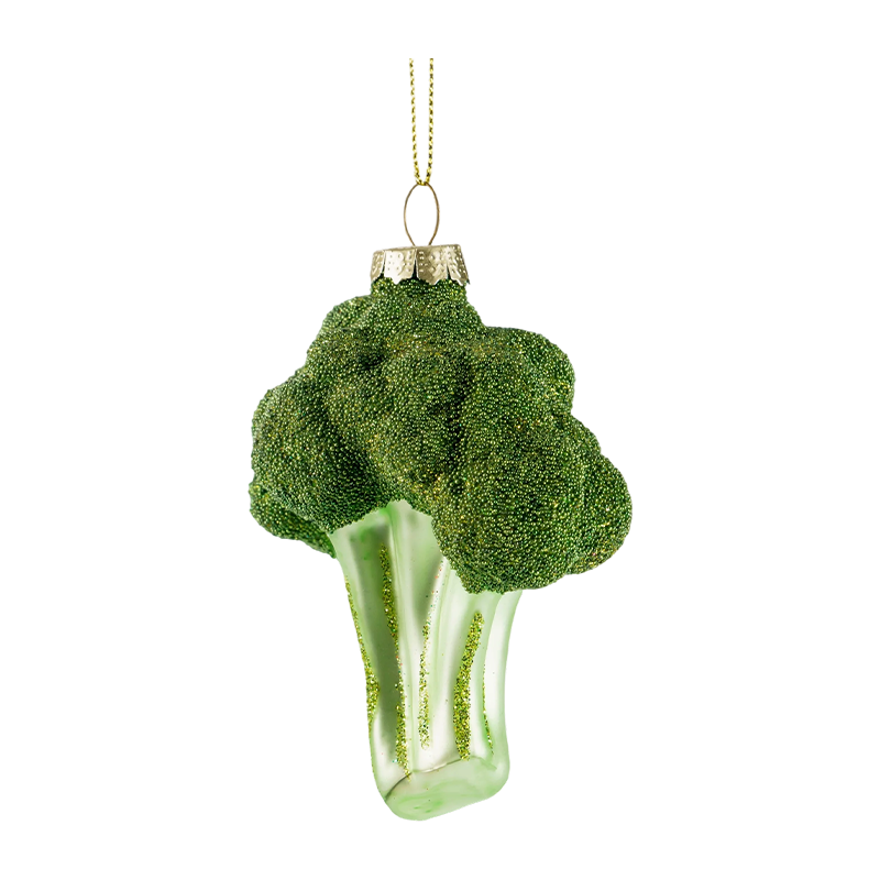 Christmas Glass Ornament Broccoli / Candy Cane / Globe na may Hugis ng Usa