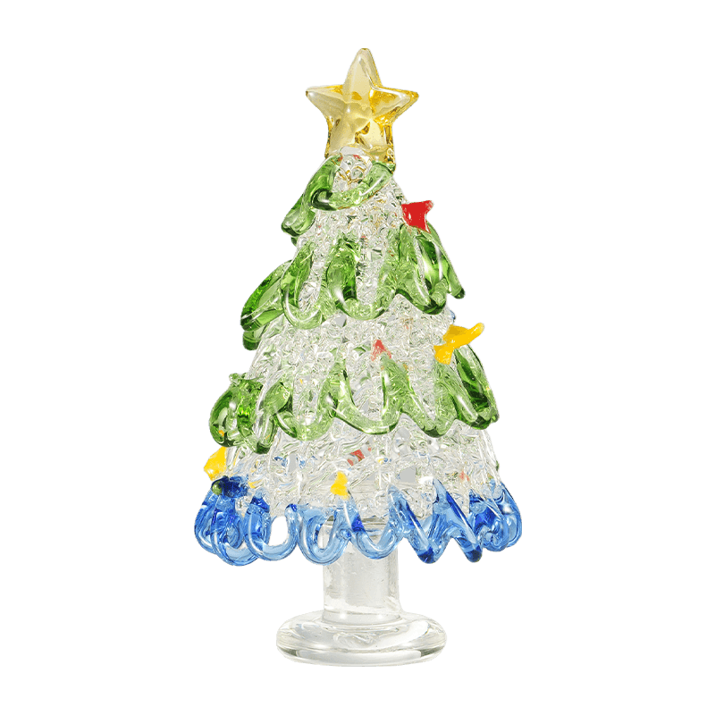 Ornament ng Desktop na Christmas Tree na hinipan ng kamay