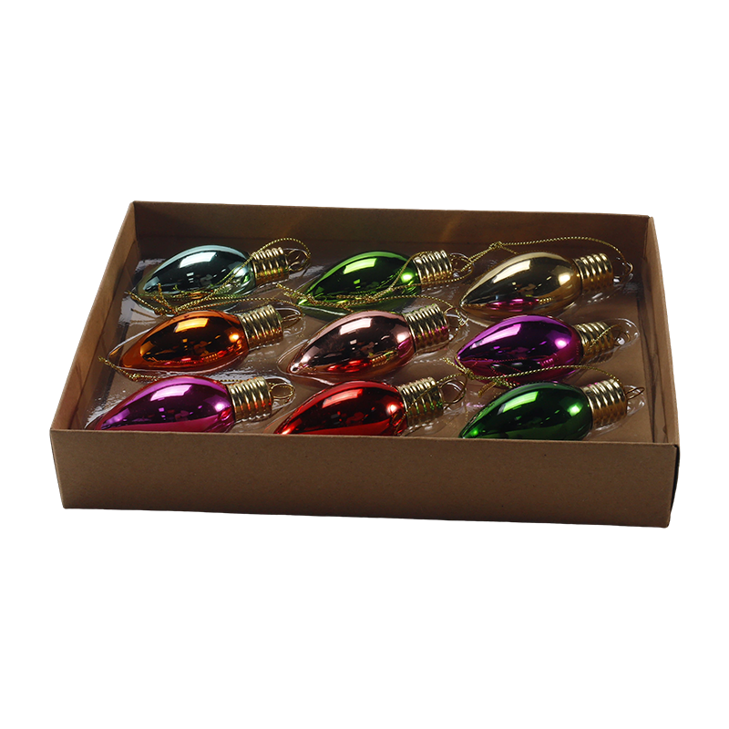 Christmas Glass Ornament Set(Makulay na Bulb Hugis)