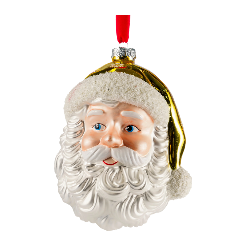 Pininturahan ng Kamay na Blown Glass Christmas Character Ornaments