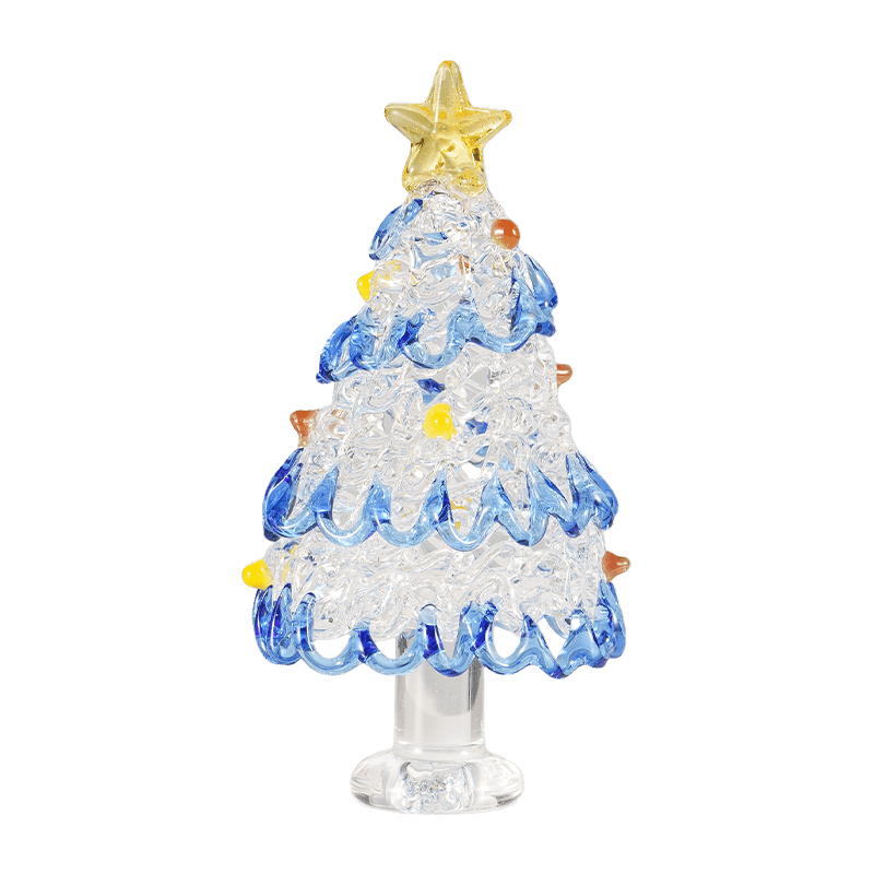 Ornament ng Desktop na Christmas Tree na hinipan ng kamay