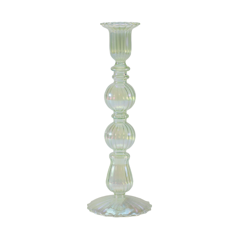 Nakasalansan at Manipis na Glass Candle Holder Collection
