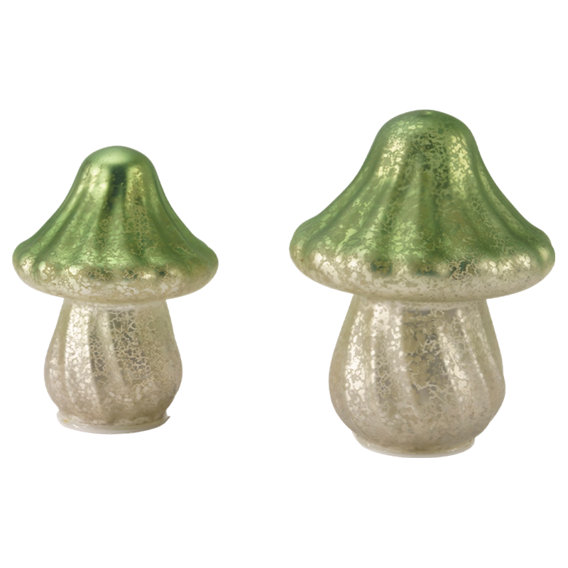 Handmade Gradient Mercury Glass Mushroom Ornament