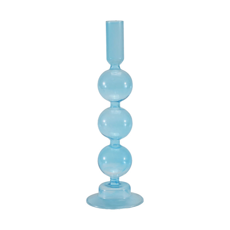 Nakasalansan at Manipis na Glass Candle Holder Collection