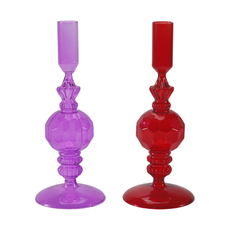 18cmColorful Glass Candle Holder Collection