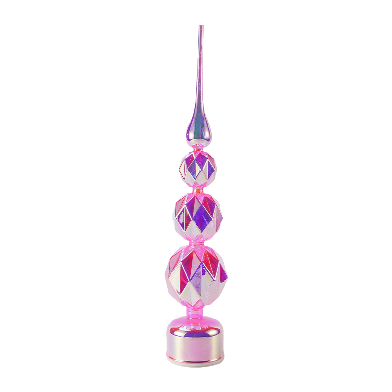 Iridescent Crystal LED Tower Decor / Snowman Christmas Tree Tabletop Light