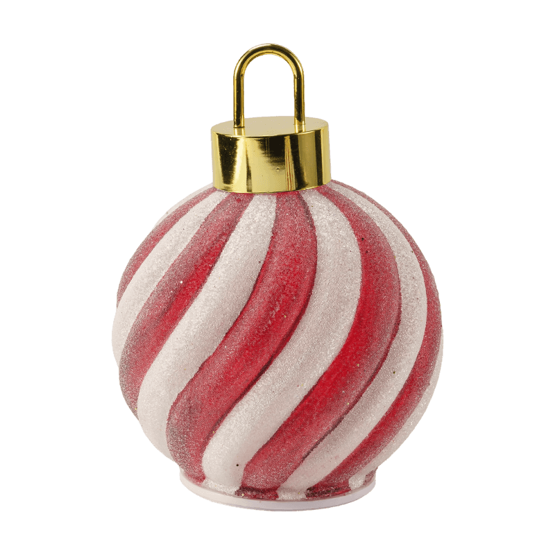 Golden Forest Scene LED Ball / Red-White Stripe Ornament LED Ball (na may LED)