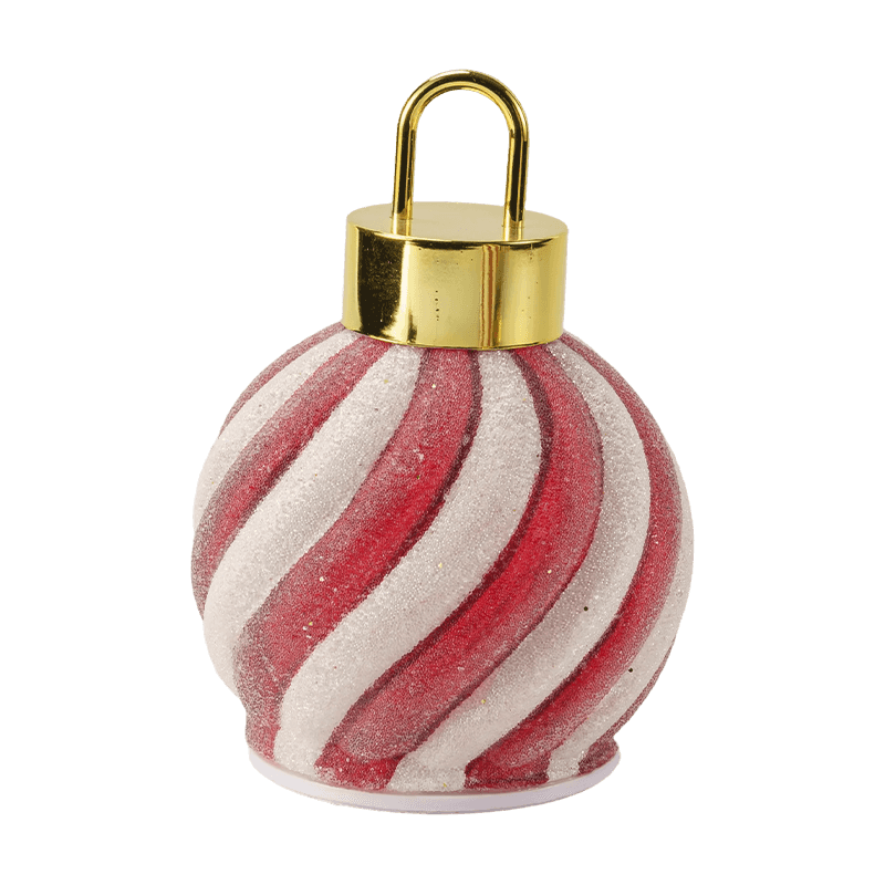 Golden Forest Scene LED Ball / Red-White Stripe Ornament LED Ball (na may LED)
