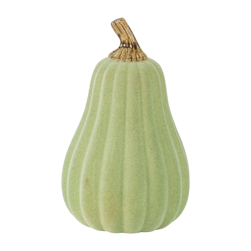 Flocked Pear-shaped Gourd / Metallic Glitter Pumpkin Decor