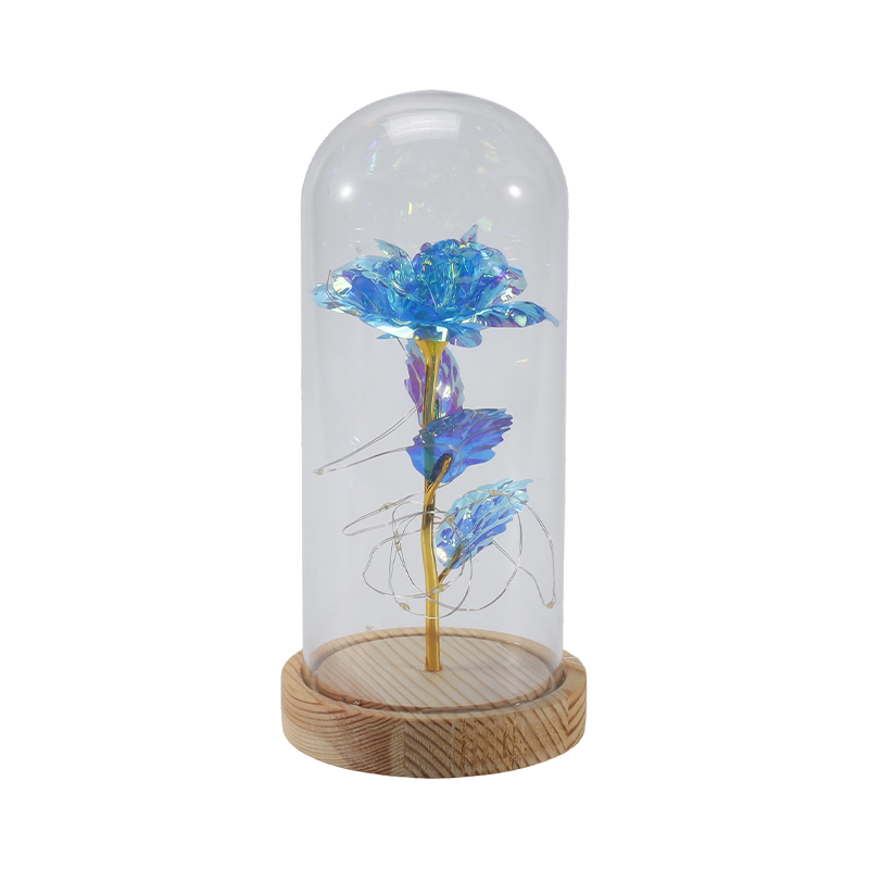 Galaxy Rose Glass Cloche Light (May/Walang Teddy Bear, Maramihang Kulay)