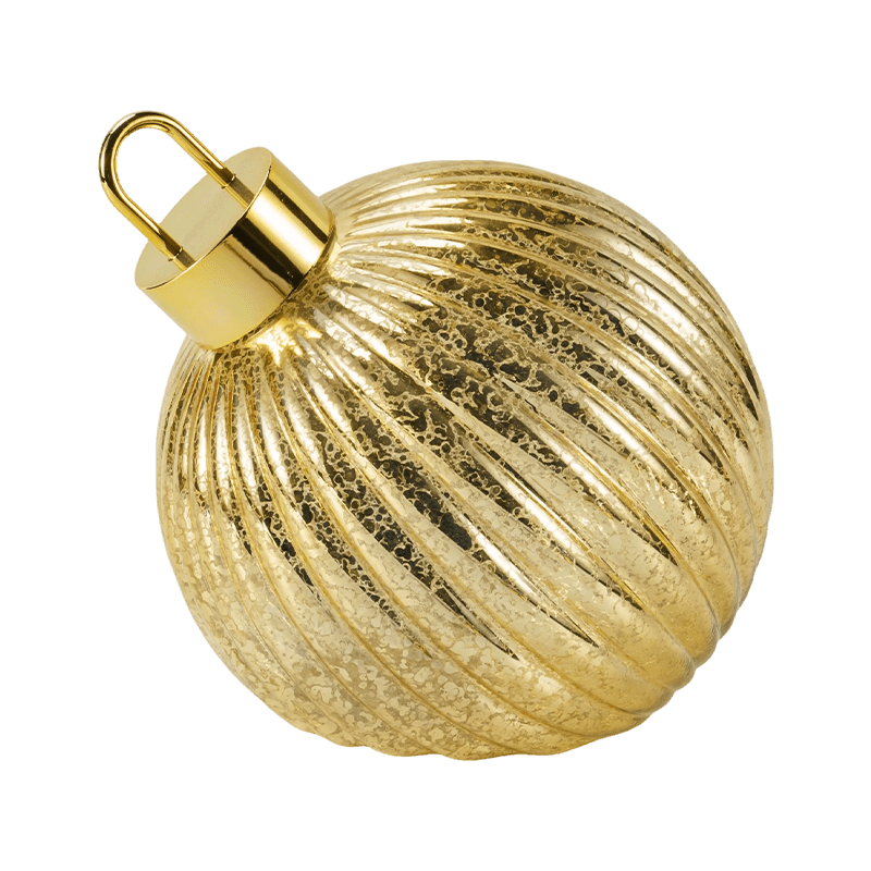Textured Glass Christmas Bauble (Ribbed / Diamond Quilted Styles)