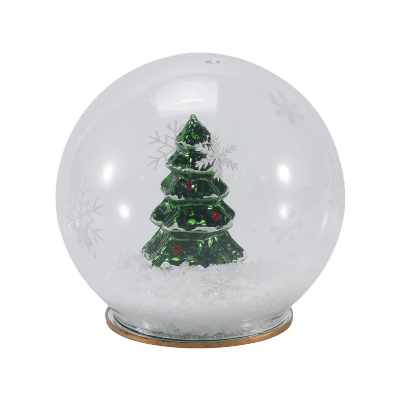 Festive Glass Globe Light (Iridescent / Christmas Tree / Night Scene / Snowman Styles)