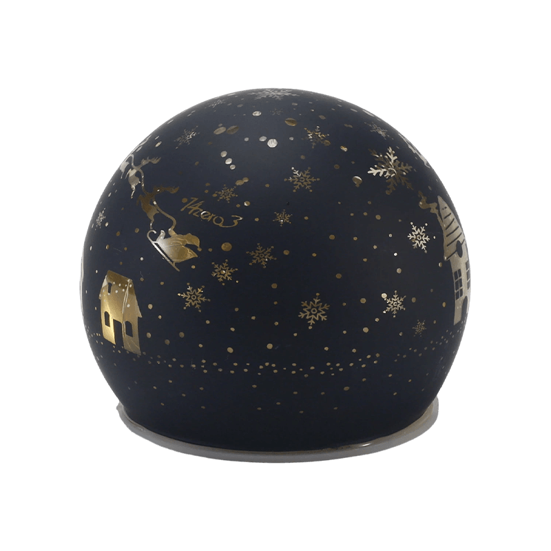 Festive Glass Globe Light (Iridescent / Christmas Tree / Night Scene / Snowman Styles)