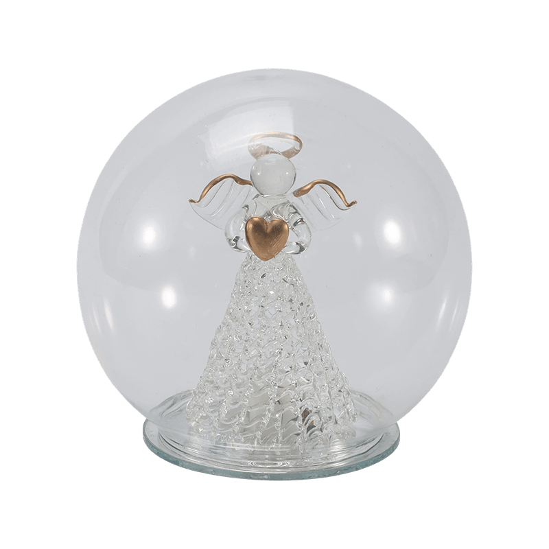 Festive Glass Cloche at Globe Light (Angel / Nativity / Christmas Tree / Deer Forest Styles)