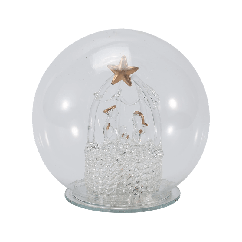 Festive Glass Cloche at Globe Light (Angel / Nativity / Christmas Tree / Deer Forest Styles)