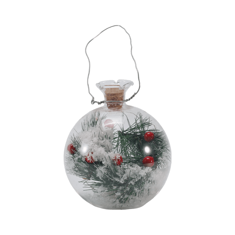 Festive Glass Cloche at Bottle Light (Snowman Scene / Pine Berry / Mga Estilo ng Christmas Tree)