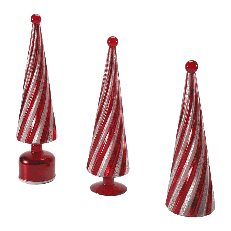 10*20 cm& 10*25cm at 10*30cm Vintage Mercury Glass Swirl Christmas Tree