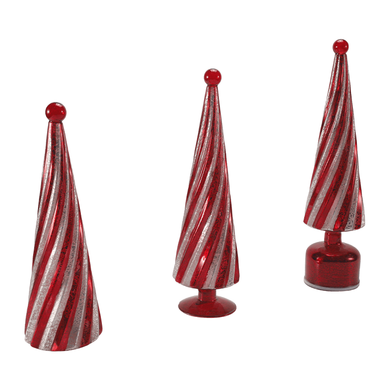10*20 cm& 10*25cm at 10*30cm Vintage Mercury Glass Swirl Christmas Tree