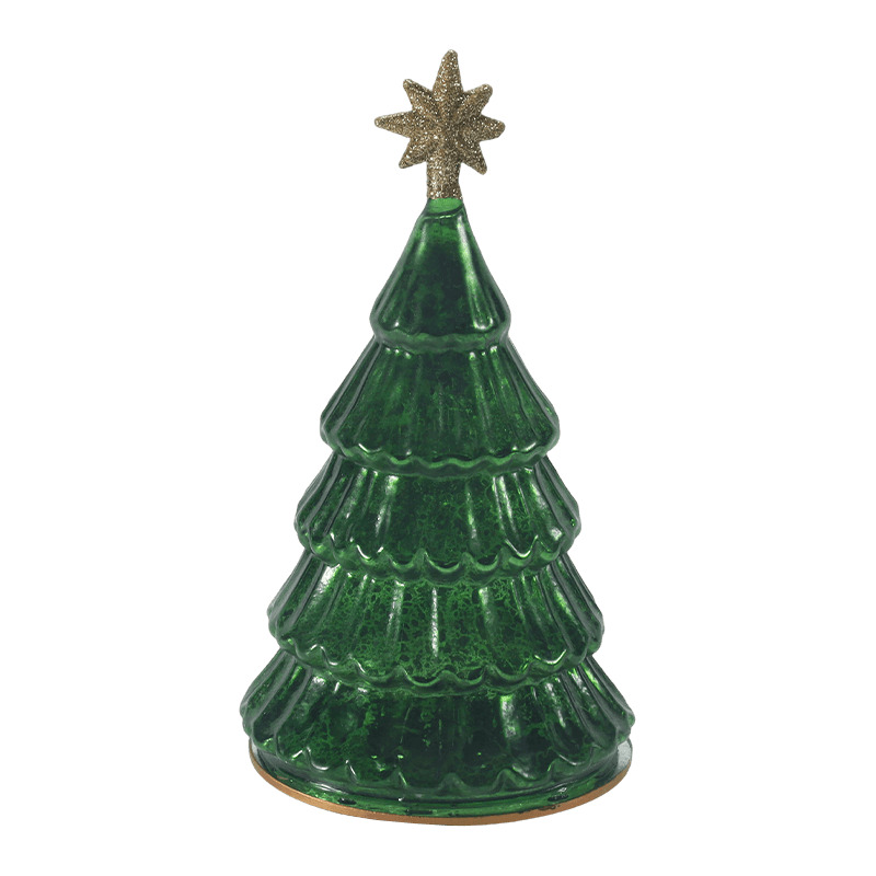 10*20 cm Vintage Mercury Glass Layered Christmas Tree Light