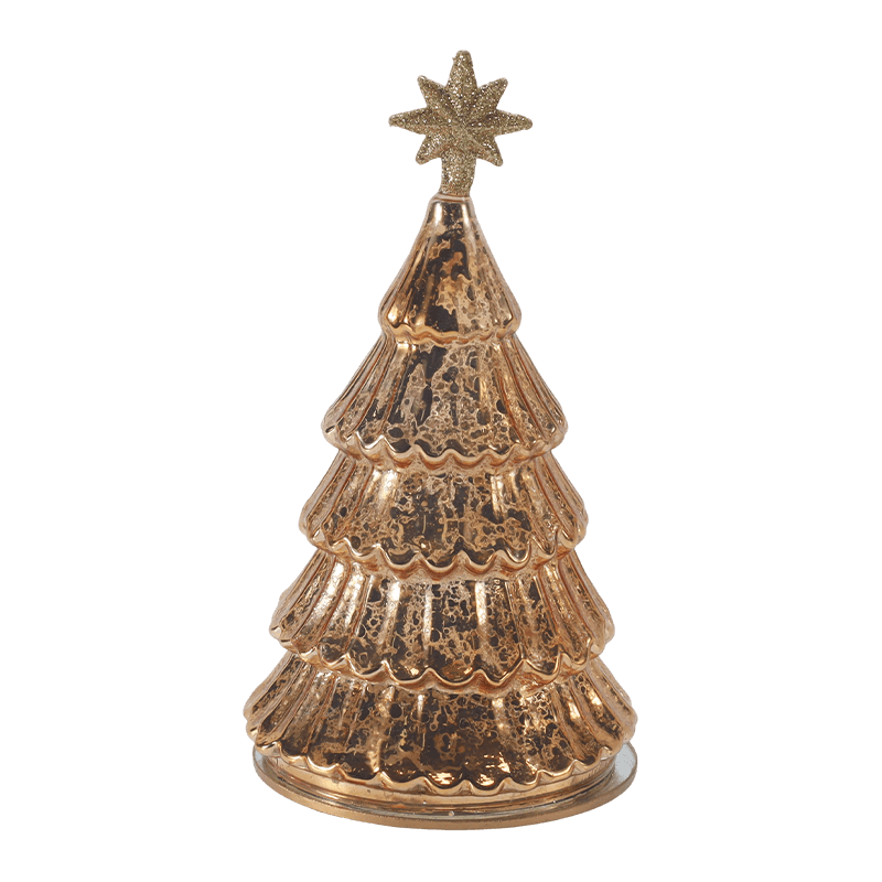 10*20 cm Vintage Mercury Glass Layered Christmas Tree Light