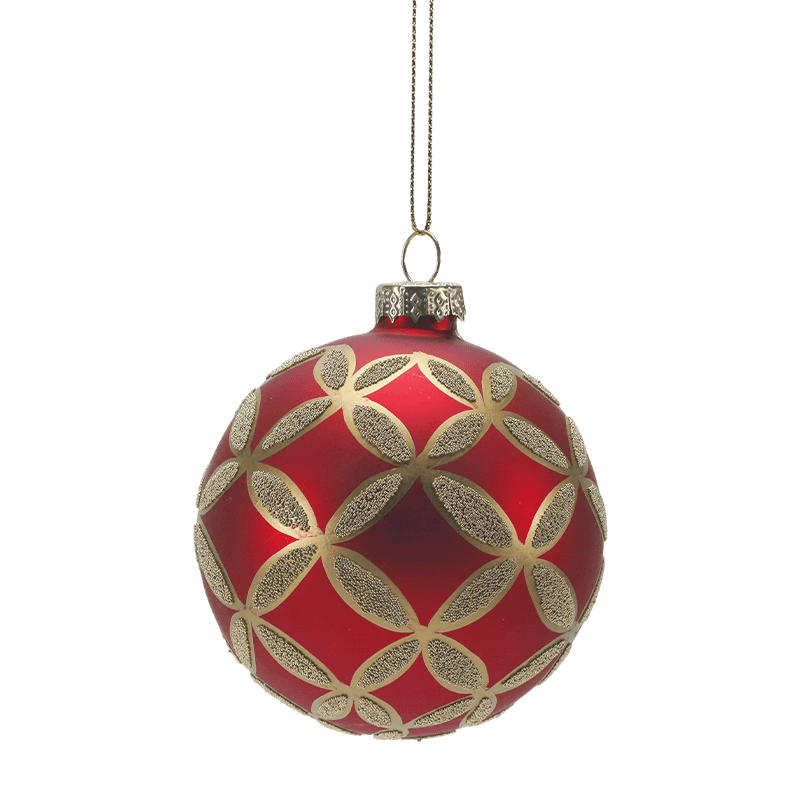 8*8*8 m Pininturahan ng Kamay na Glitter Glass Bauble ng Pasko
