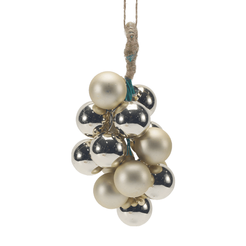 Grape Cluster Glass Christmas Ornament