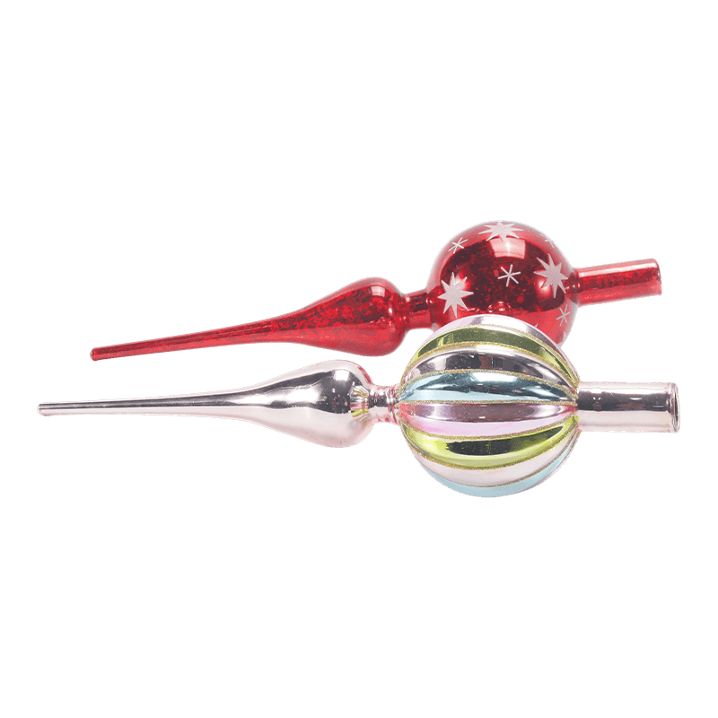 Hand-Blown Glass Christmas Tree Topper