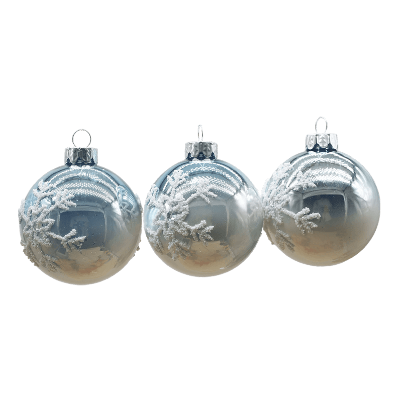 8×8×8cm Indoor Christmas Decorative Glass Ball
