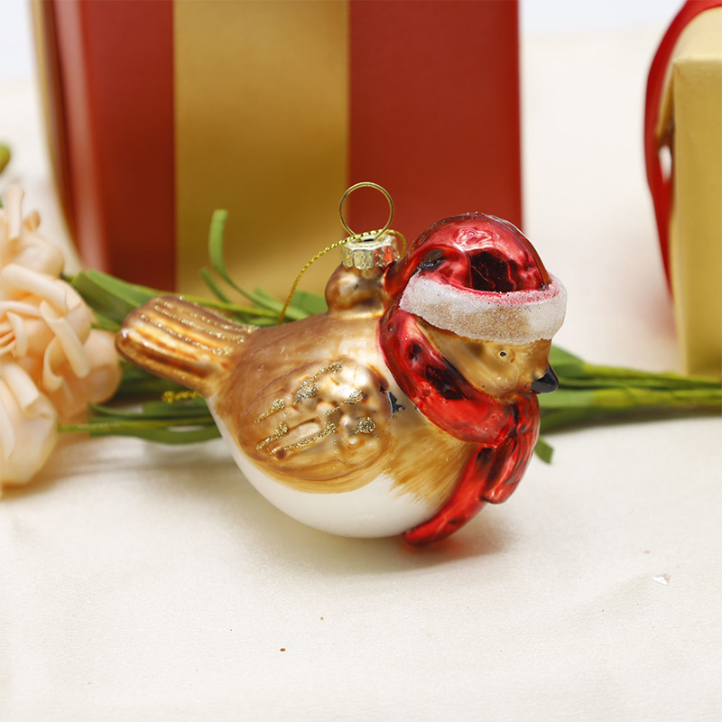 Hugis Hayop na Christmas Glass Ornament Hanging Decor
