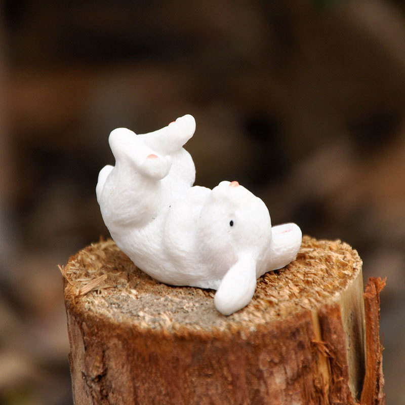 8cm Resin Easter Bunny Figurine Dekorasyon Set