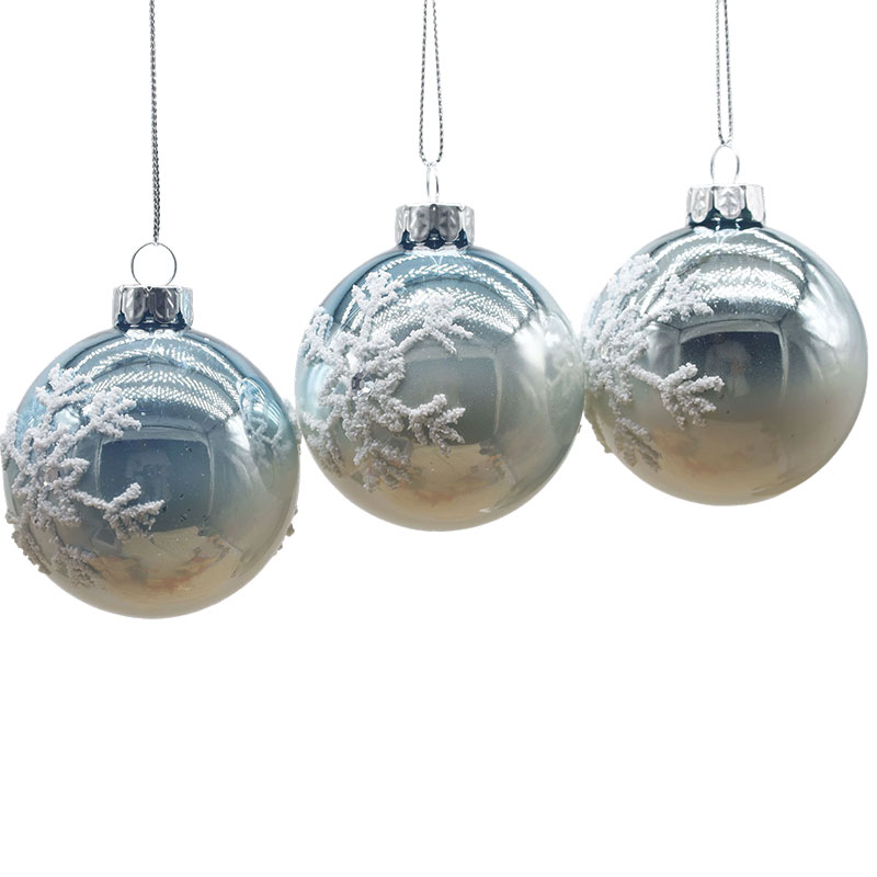 8×8×8cm Indoor Christmas Decorative Glass Ball