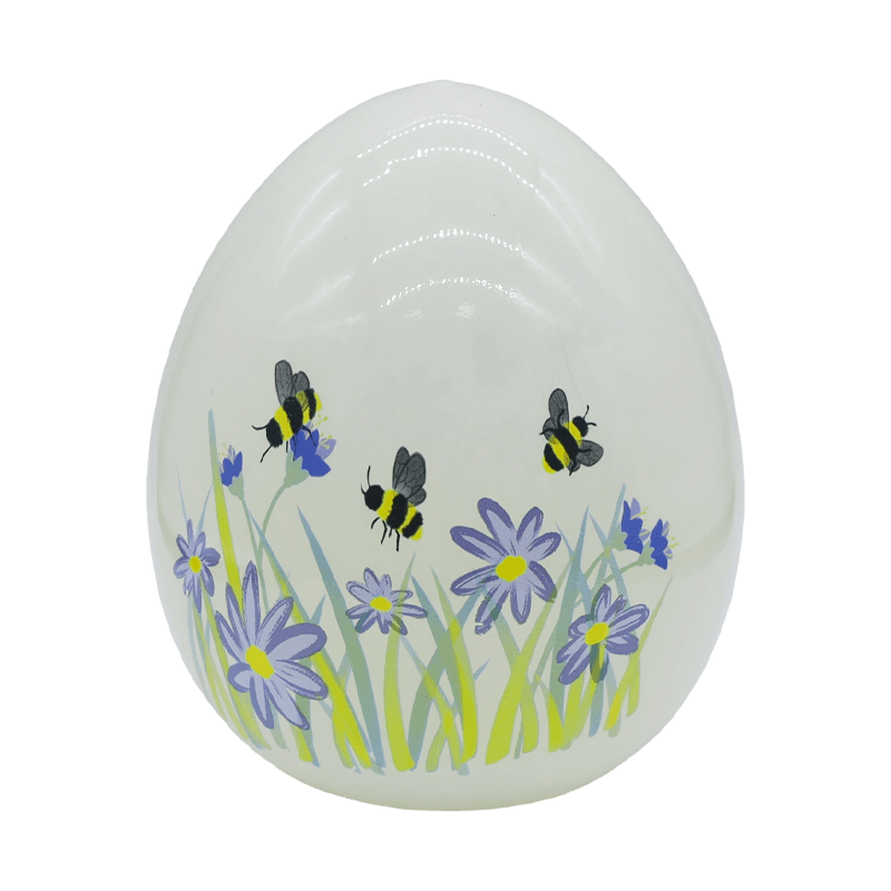 9*16cm LED Easter Hand-Painted Glass Egg Ornament